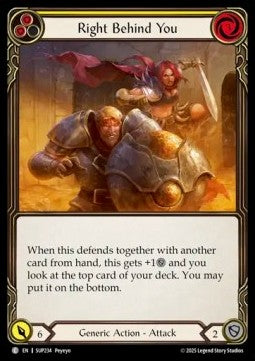 Right Behind You (Yellow) (Rainbow Foil) - Super Slam (Common) [SUP-234]