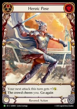 Heroic Pose (Red) (Extended Art Rainbow Foil) - GEM Pack Promos (Promo) [GEM-091]