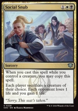 Social Snub - Secrets of Strixhaven (Uncommon) [SOS-228] – Cryptic ...